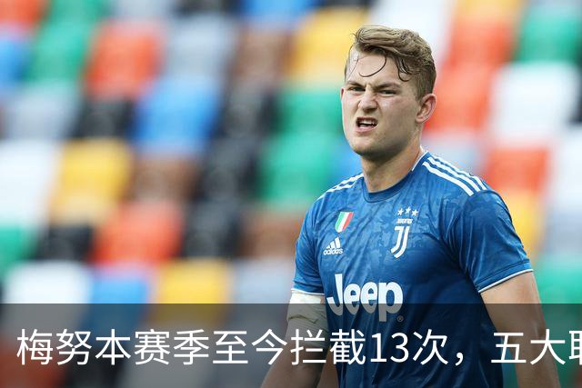 梅努本赛季至今拦截13次，五大联赛球员中最多